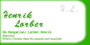 henrik lorber business card